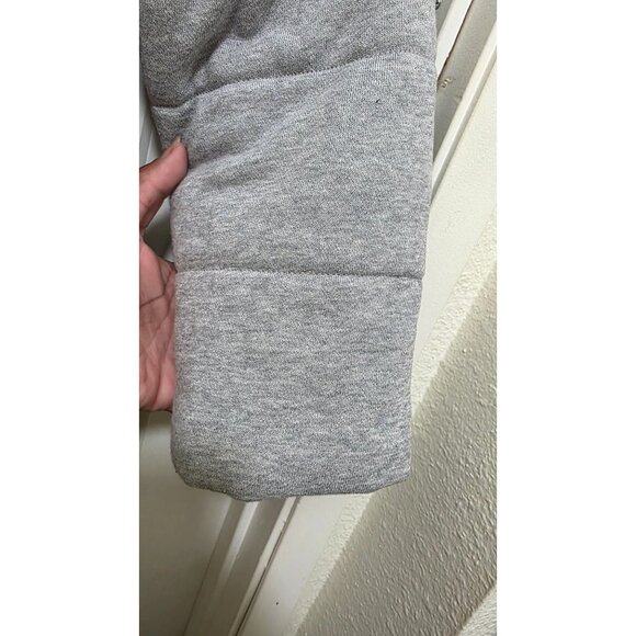 Madewell Women's Light Gray Quilted Puffer Sweater Jacket Shawl Collar Size XS - Picture 4 of 8